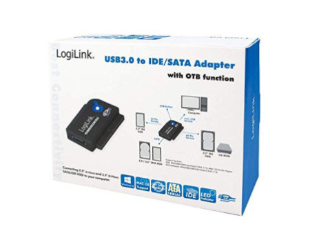 LogiLink Adaptateur USB 3.0 - IDE & SATA avec fonction OTB
