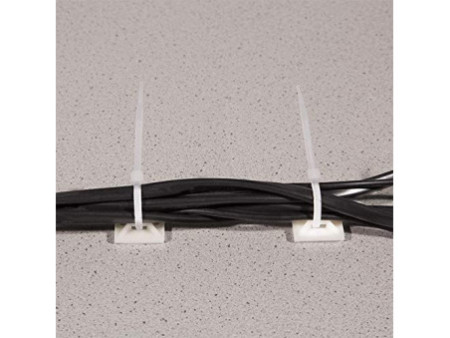 LogiLink Embases autoadhésives, 19 x 19 mm, nature