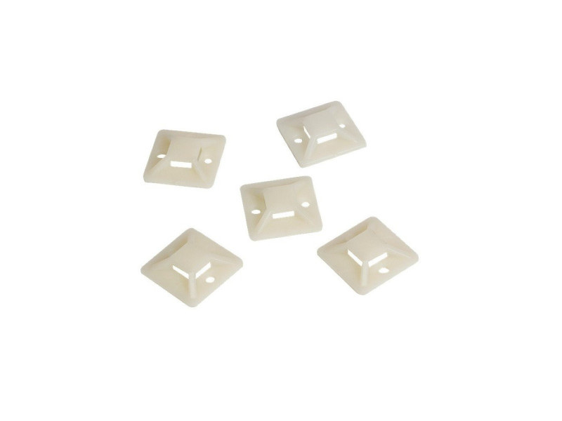 LogiLink Embases autoadhésives, 28 x 28 mm, nature