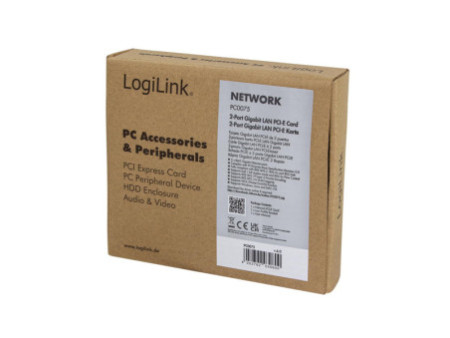 LogiLink Carte réseau PCI Gigabit Ethernet RJ45, 2 ports