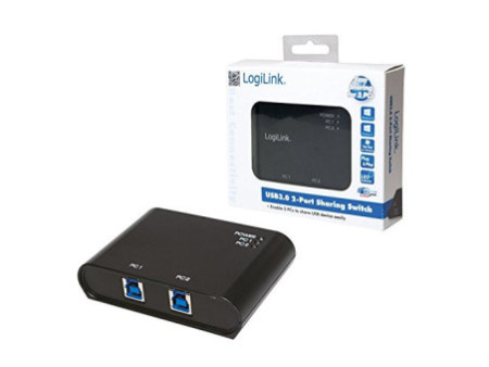 LogiLink Switch de partage USB 3.0, 2 PC sur un port USB