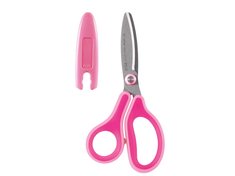 PLUS JAPAN Ciseaux pour enfants FITCUTCURVE KIDS, rond, rose