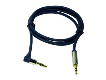 LogiLink Câble audio, 2 x jack mâle 3,5 mm, 3 m, coudé