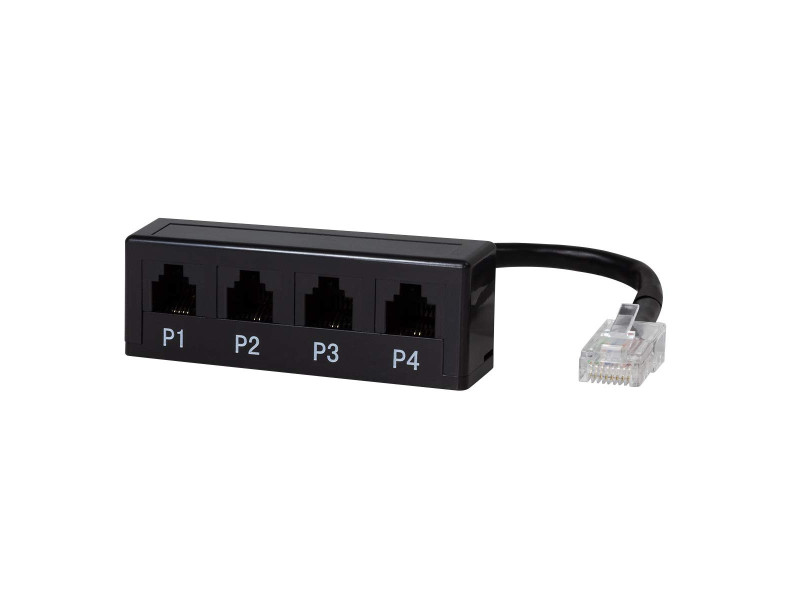 LogiLink Splitter pour téléphone, 4 ports, couleur: noir