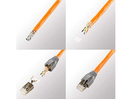 LogiLink Connecteur RJ45 mâle, Cat. 6A / Cat. 8.1A, blindé
