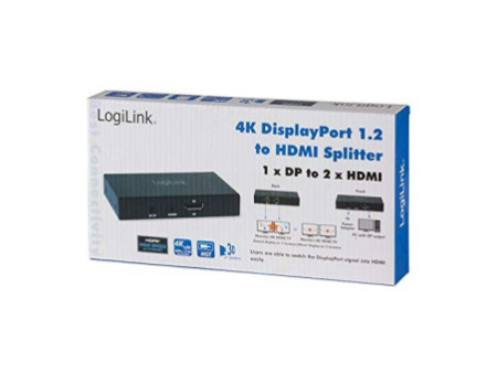 LogiLink Répartiteur vidéo 4K HDMI, 2 ports