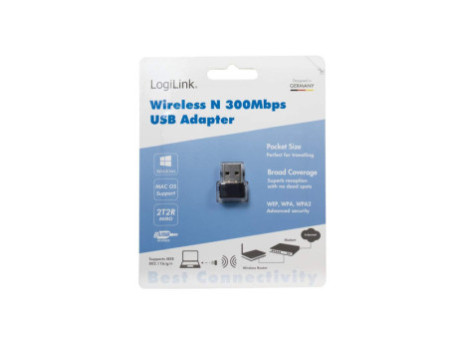 LogiLink Micro adaptateur WiFi USB 2.0 sans fil, 300 Mbps