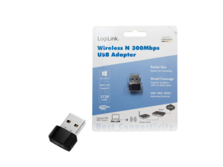 LogiLink Micro adaptateur WiFi USB 2.0 sans fil, 300 Mbps