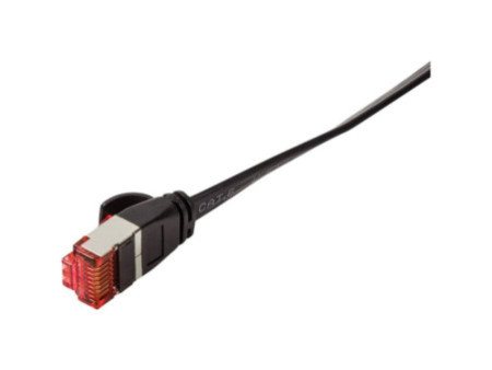 LogiLink Câble patch plat U/FTP, Cat.6A, 0,50 m, noir