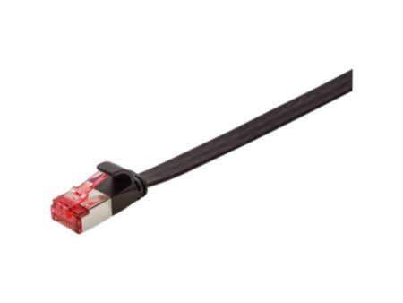 LogiLink Câble patch plat U/FTP, Cat.6A, 1,0 m, noir