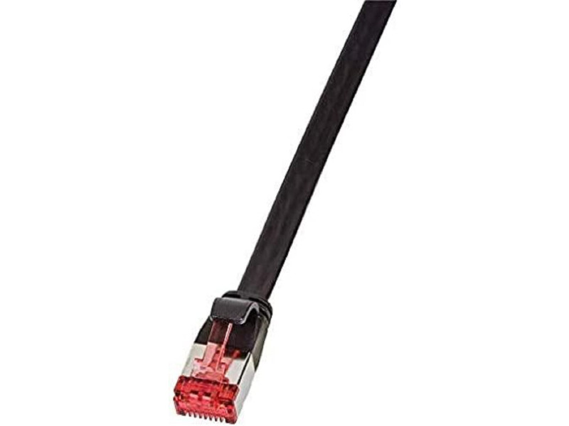 LogiLink Câble patch plat U/FTP, Cat.6A, 2,0 m, noir
