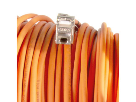 LogiLink Tambour à câble pour réseau, Cat. 6A, S/FTP, 500MHz