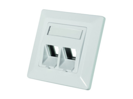 LogiLink Boîtier d'encastrement pour module keystone, double