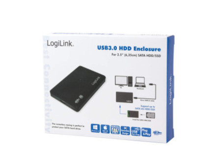 LogiLink Boîtier pour disque dur SATA 2,5', USB 3.0, noir