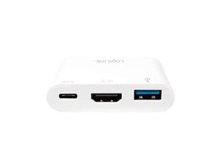 LogiLink Adaptateur multiport, USB-C - HDMI, blanc