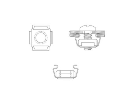 LogiLink Jeu de vis M6 pour composants 19', 20 pièces