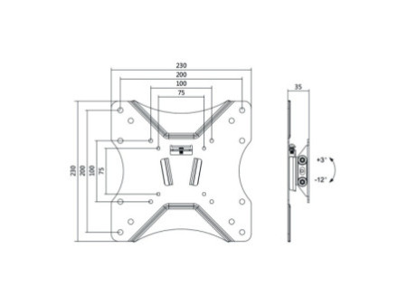 LogiLink Support mural pour téléviseur, inclinable, pour