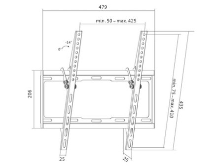 LogiLink Support mural pour téléviseur, inclinable pour