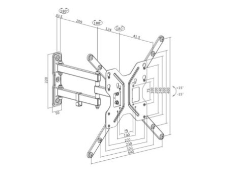 LogiLink Support pour téléviseur Full Motion, pour 58,42 -