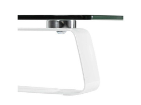 Logilink support de moniteur, acier/verre, blanc