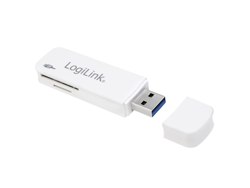 LogiLink Mini lecteur de cartes USB 3.0, blanc