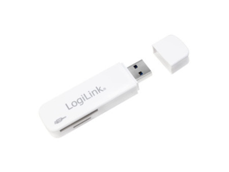 LogiLink Mini lecteur de cartes USB 3.0, blanc