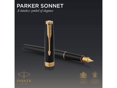 PARKER Stylo plume SONNET Laque Noire G.T.