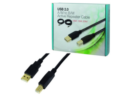 LogiLink Câble de rallonge actif USB 2.0, 20,0 m, noir