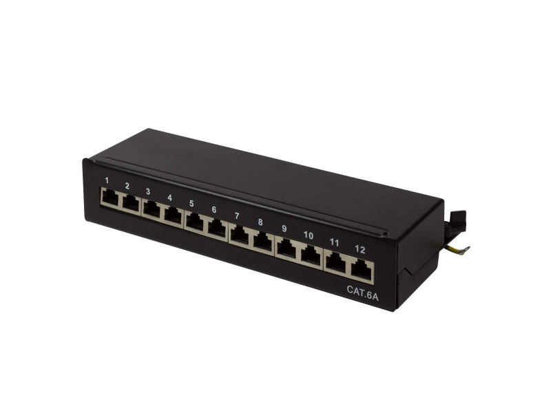 LogiLink panneau de brassage Patch Panel cat. 6A, 12-Ports,