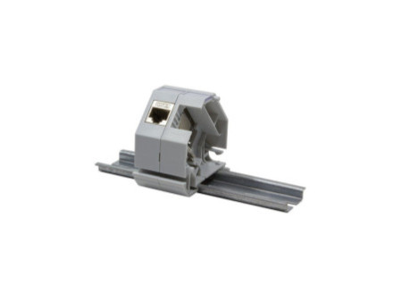 LogiLink Adaptateur rail DIN pour un module keystone, gris
