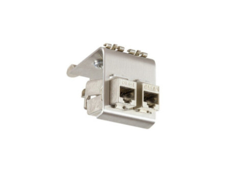 LogiLink Adaptateur rail DIN pour 2 modules Keystone, métal