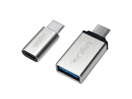 LogiLink kit d'adaptateur USB-C, 2 pièces, argent