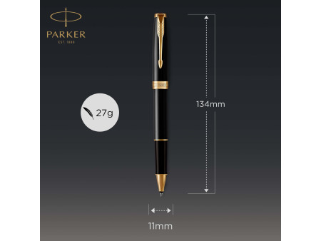 PARKER Stylo roller SONNET Laque Noire G.T.