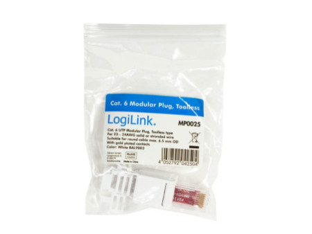 LogiLink Connecteur RJ45 Cat.6, UTP, TIA/EIA 568B.2-10
