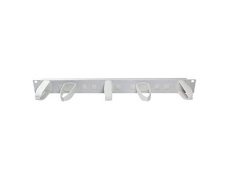 LogiLink Passe-câbles 19', 1 U, avec 5 crochets flexibles,