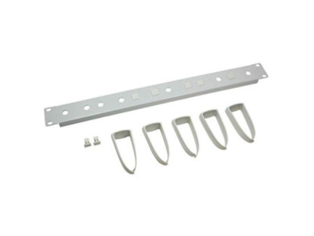 LogiLink Passe-câbles 19', 1 U, avec 5 crochets flexibles,