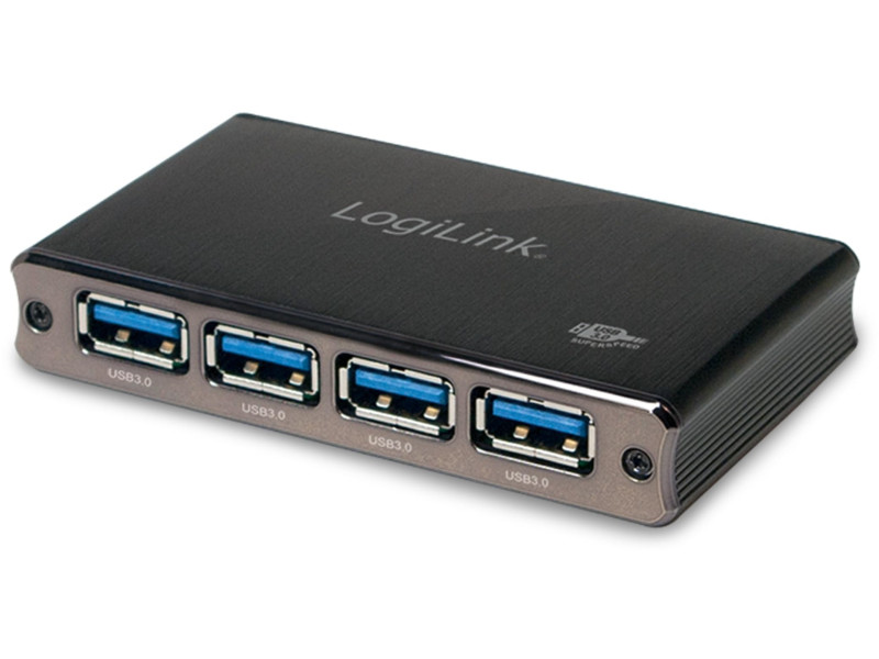 LogiLink Hub USB 3.0 avec bloc d'alimentation, 4 ports,