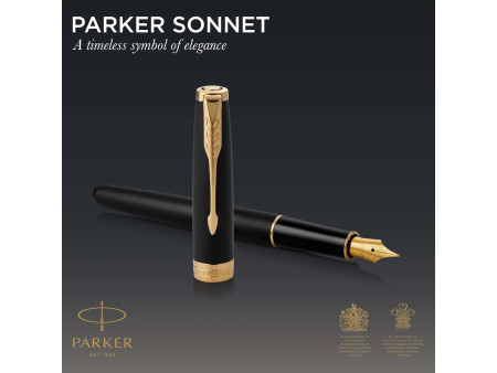 PARKER Stylo plume SONNET Noir Mat G.T.