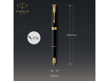PARKER Stylo plume SONNET Noir Mat G.T.