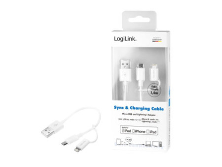 LogiLink Câble de synchronisation & de charge, 1,0 m