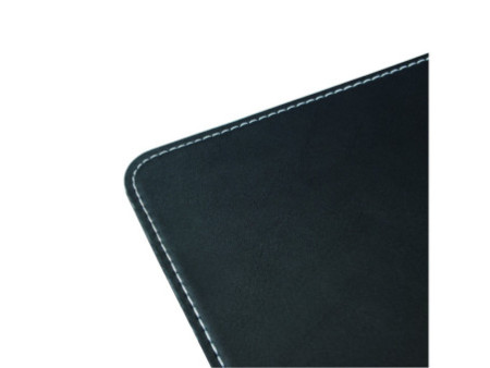 LogiLink Tapis de souris dans un design en cuir, noir