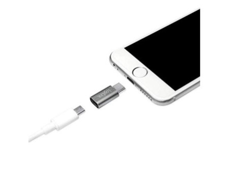 LogiLink Adaptateur USB, USB-C mâle - micro USB femelle