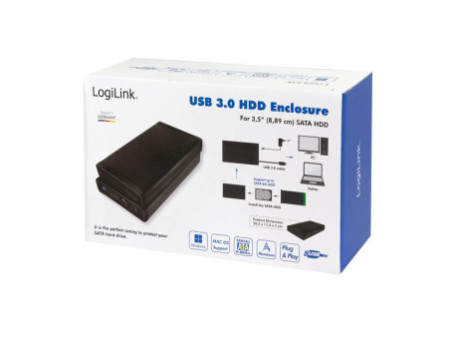 LogiLink Boîtier pour disque dur SATA 3,5', USB 3.0, noir