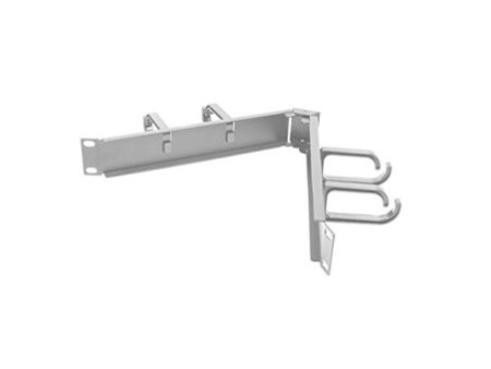 LogiLink Panneau guide-câbles 19', 1 U, courbé, gris clair