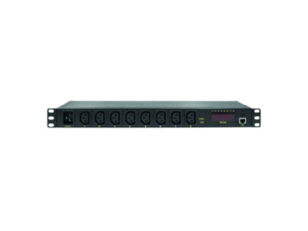 LogiLink Multiprise IP, 8 prises, 1 HE, noir
