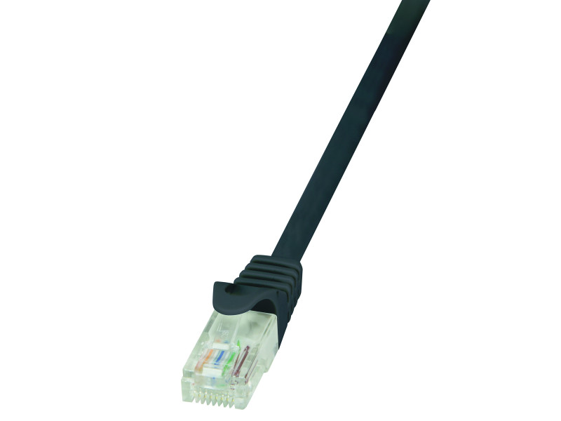 LogiLink Câble patch, Cat. 5e, U/UTP, 1,5 m, noir, gaine en