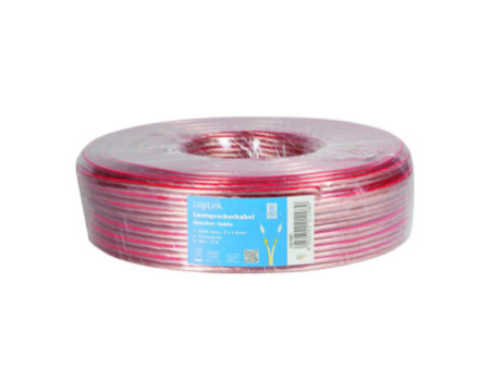 LogiLink Câble pour haut-parleurs, 2 x 1,5 mm2, 50 m