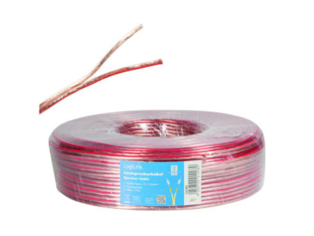 LogiLink Câble pour haut-parleurs, 2 x 1,5 mm2, 50 m