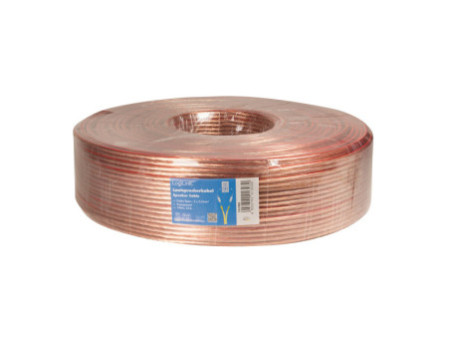 LogiLink Câble pour haut-parleurs, 2 x 2,5 mm2, 100 m