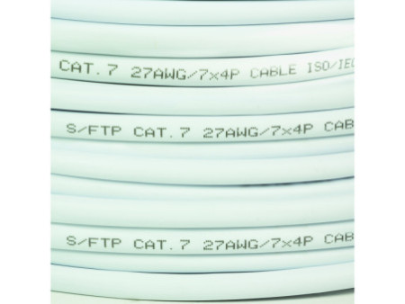 LogiLink Câble patch PrimeLine, Cat.7, S/FTP, 50 m, blanc